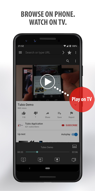 Tubio – Cast Web Videos to TV, Chromecast, Airplay v2.67 (Premium) Apk
