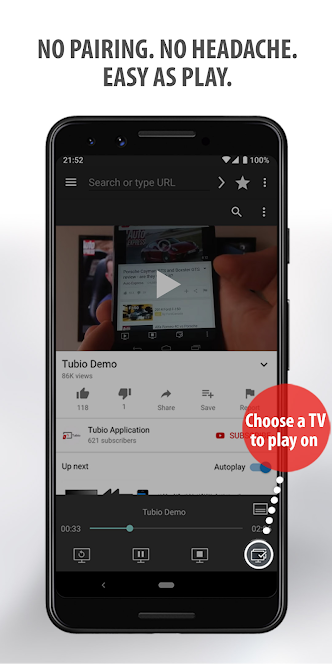 Tubio – Cast Web Videos to TV, Chromecast, Airplay v2.67 (Premium) Apk